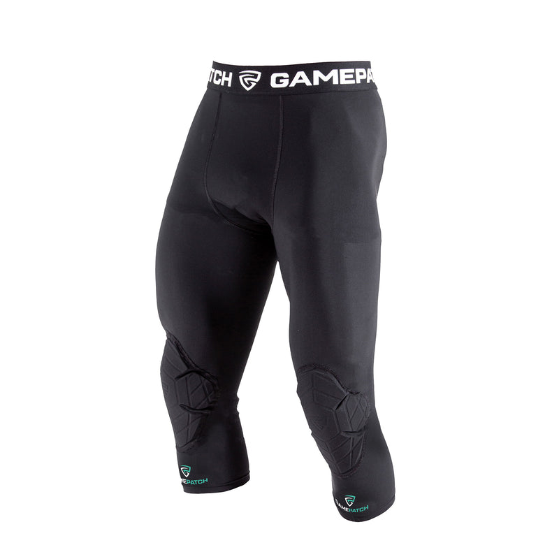 GamePatch 3/4 kompresijske hlače z zaščito kolen, pogled od spredaj