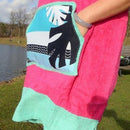 wave havaii ponco pink wave pocket